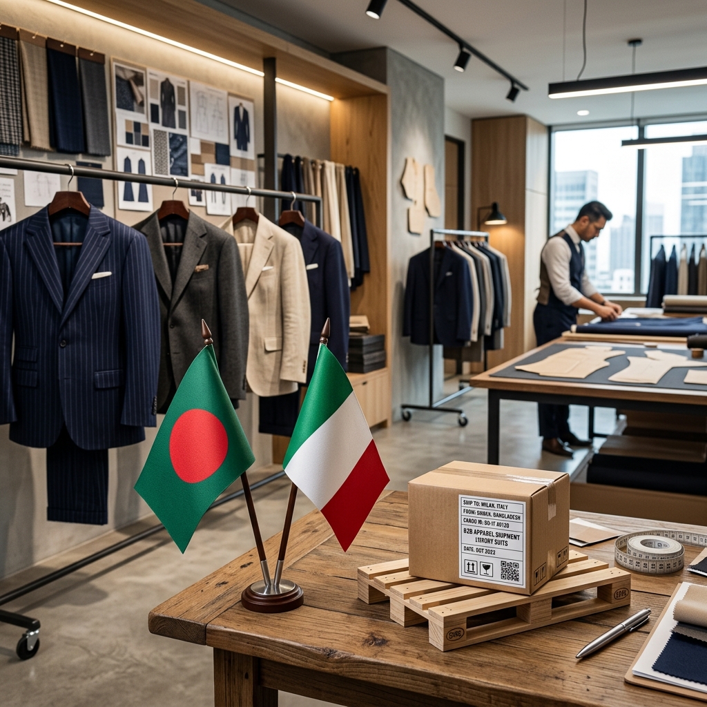 Italy Bangladesh apparel trade shipping