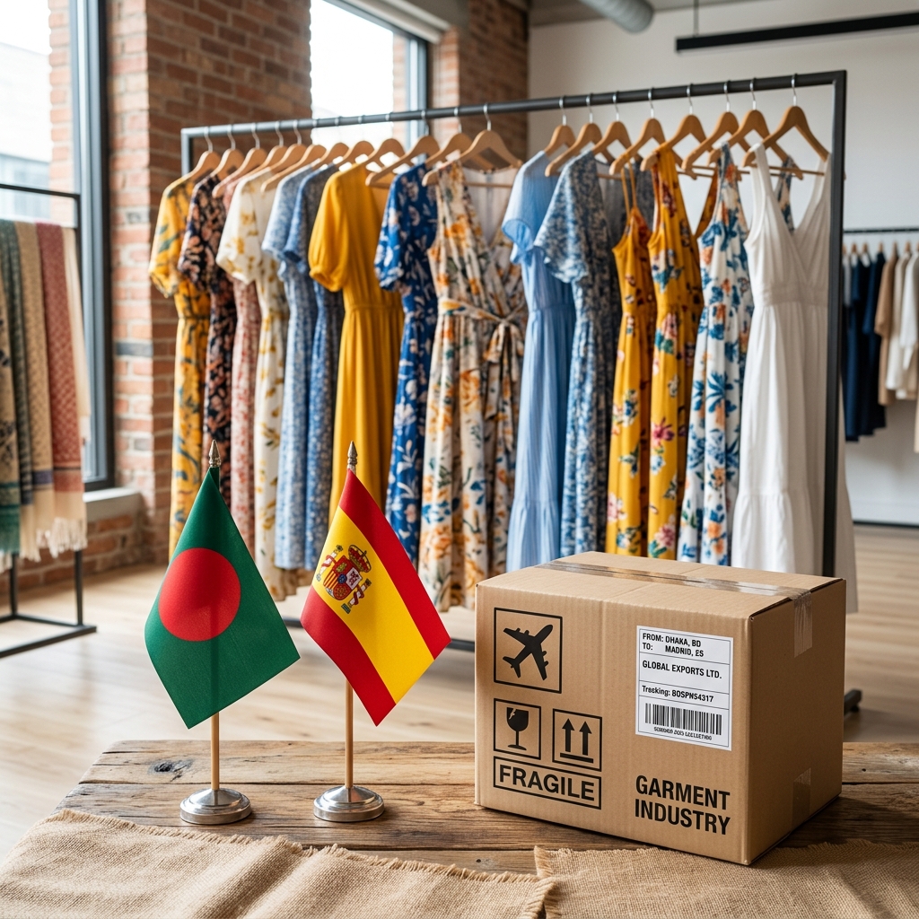 Spain Bangladesh garment trade logistics