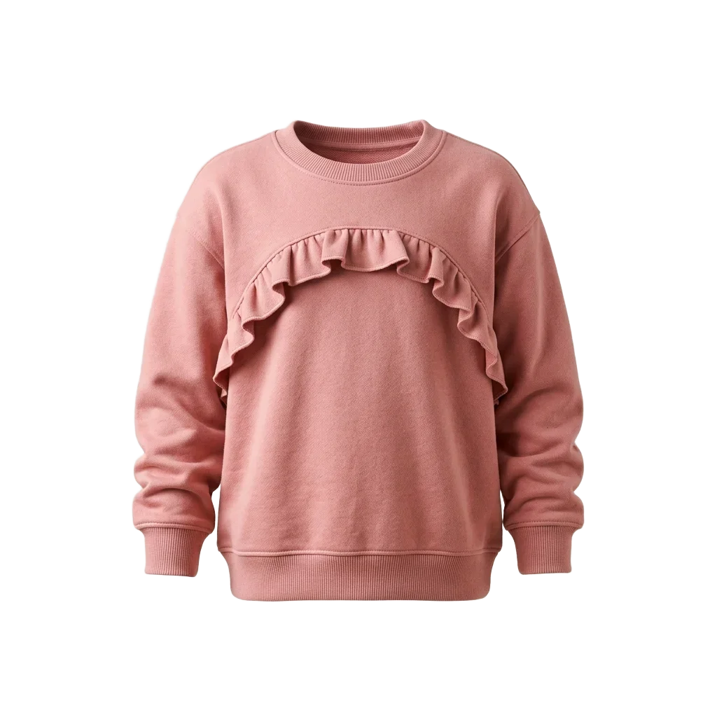 Ruffle Trim Sweatshirt