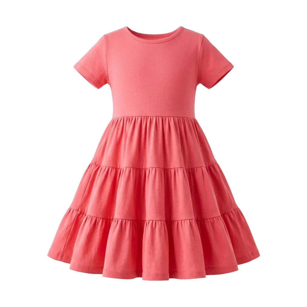 Tiered Jersey Twirl Dress
