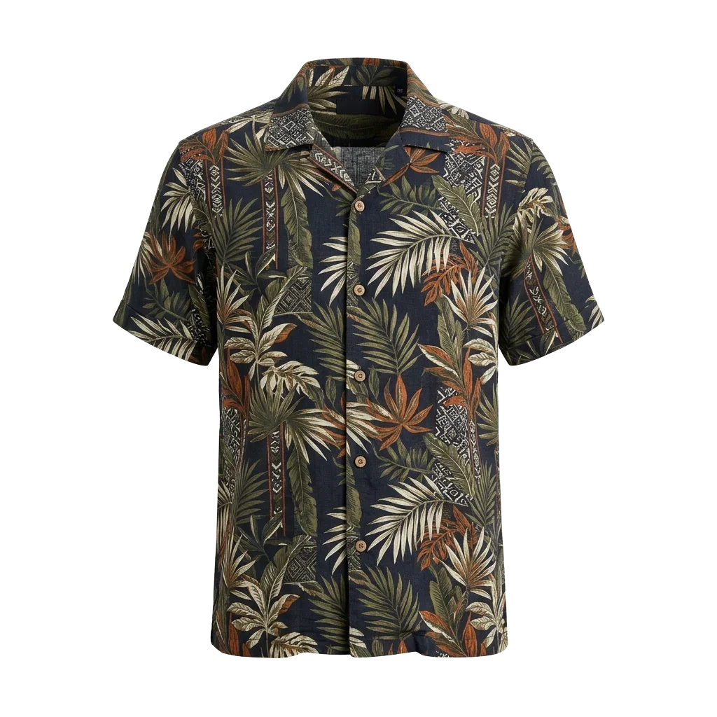Short Sleeve Camp Collar Shirt