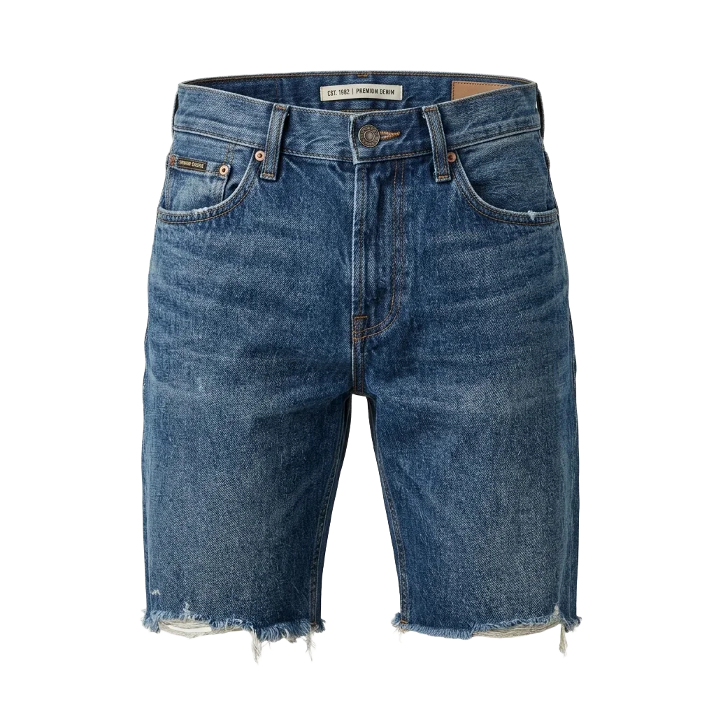 Distressed Denim Shorts