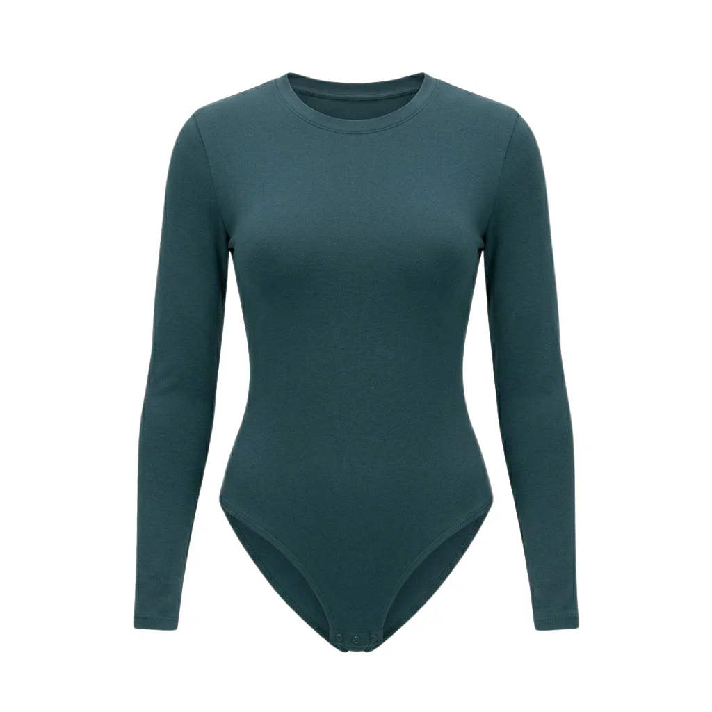 Long-Sleeve Crew Neck Bodysuit