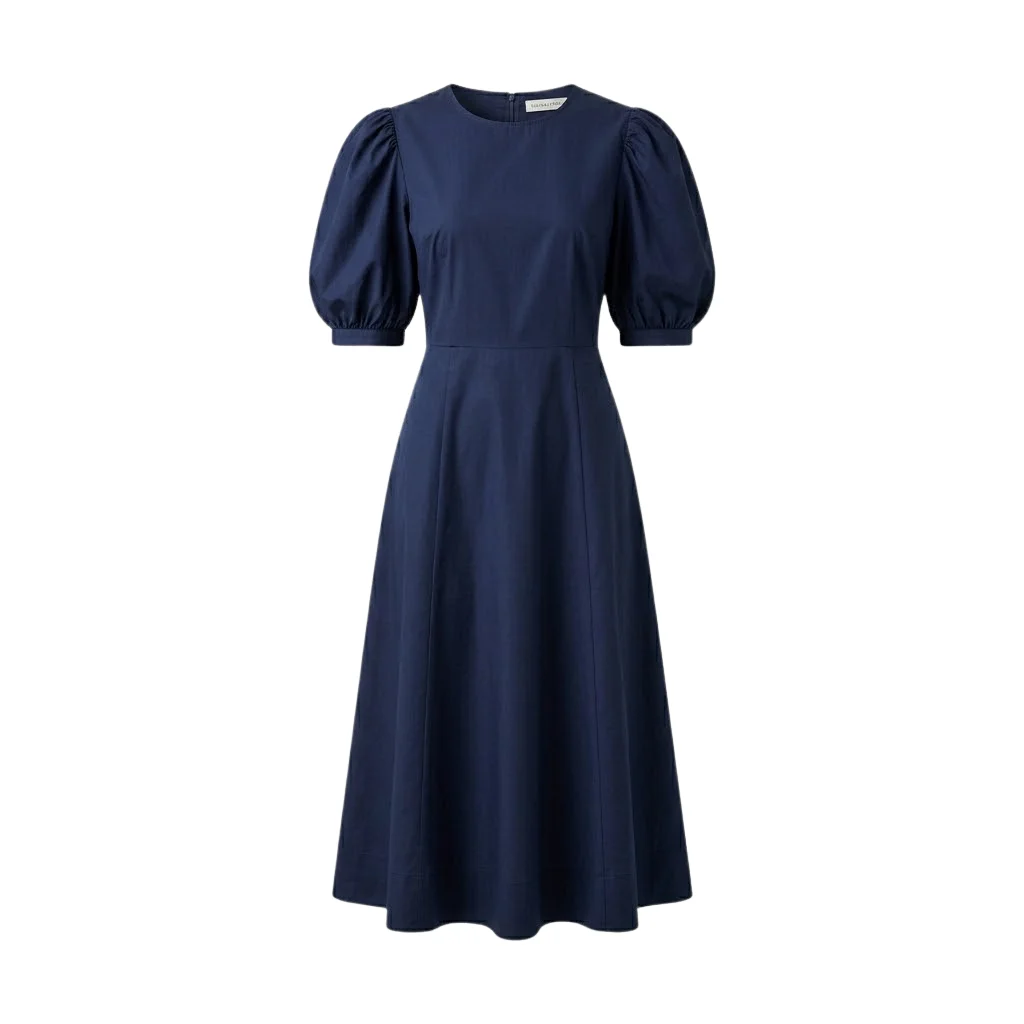 Puff Sleeve A-Line Dress