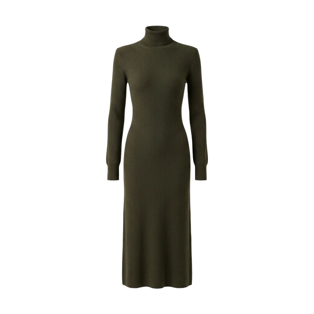 Ribbed Knit Midi Dress
