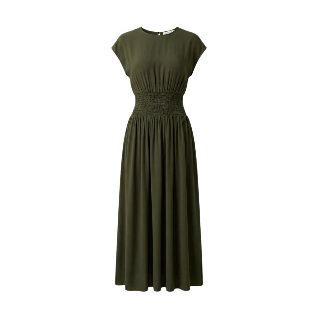 Smocked Waist Maxi Dress