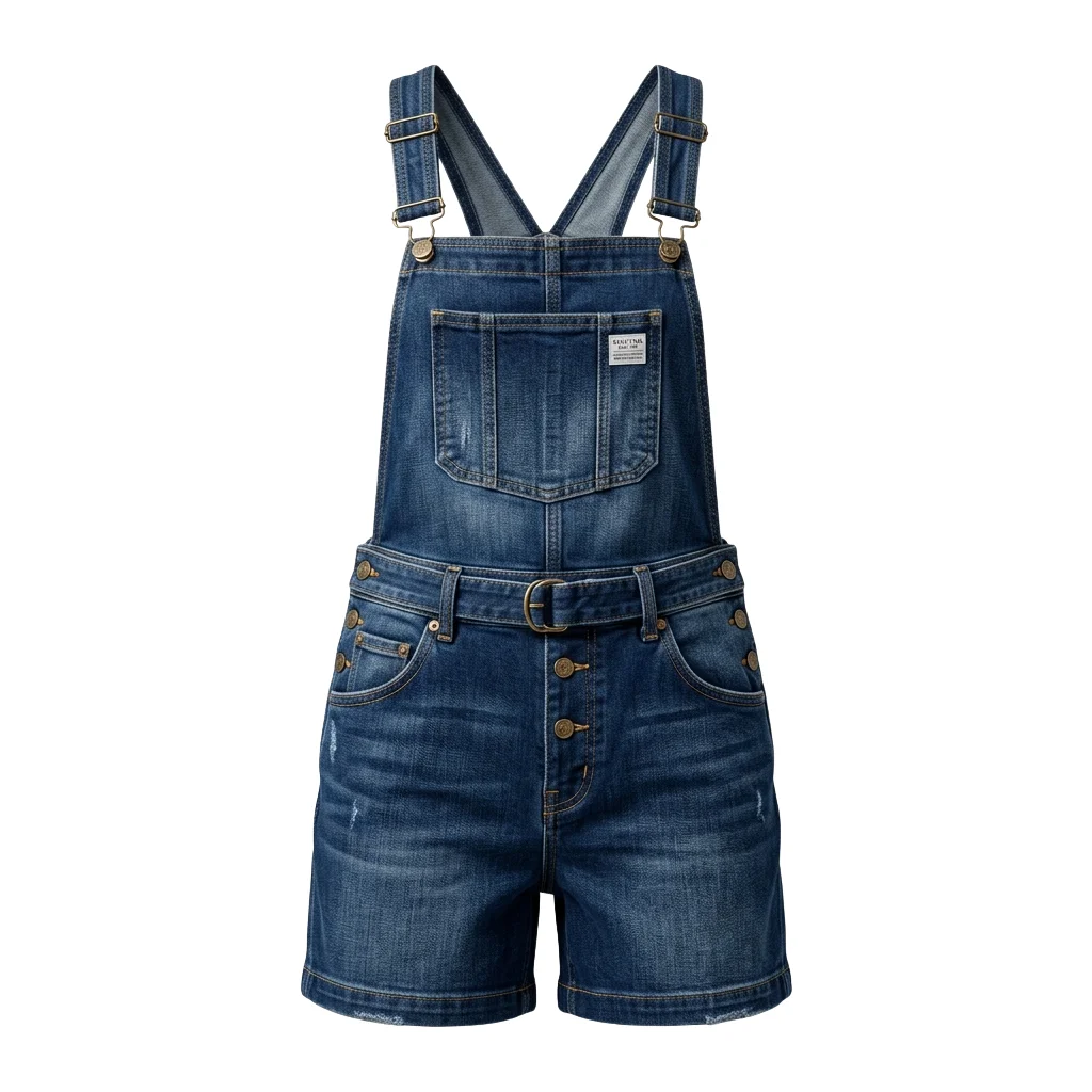 Denim Short Overalls