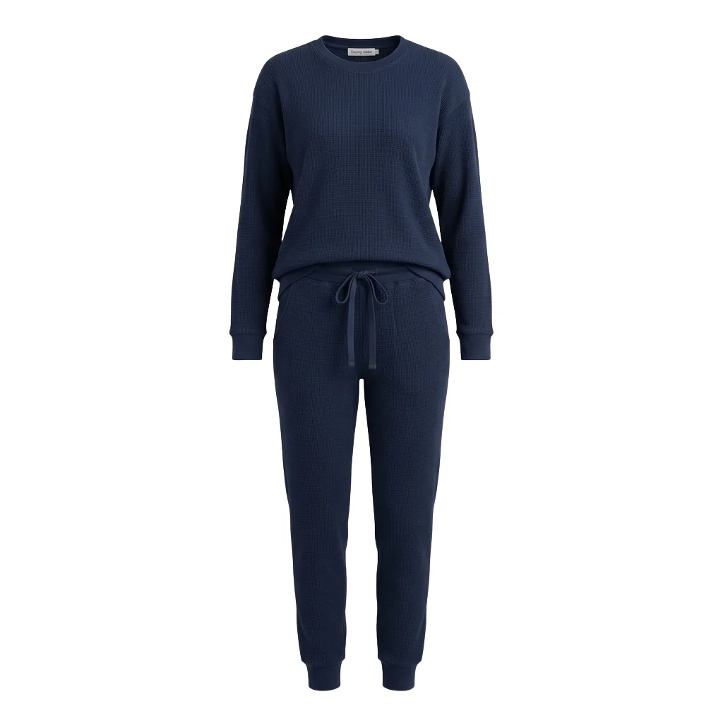 Waffle Knit Lounge Set