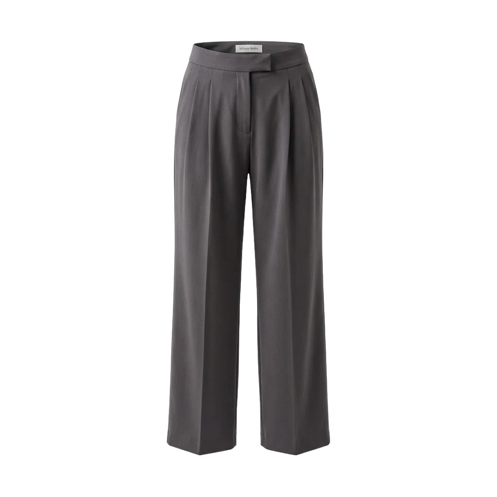 Wide Leg Trousers (Pleated)