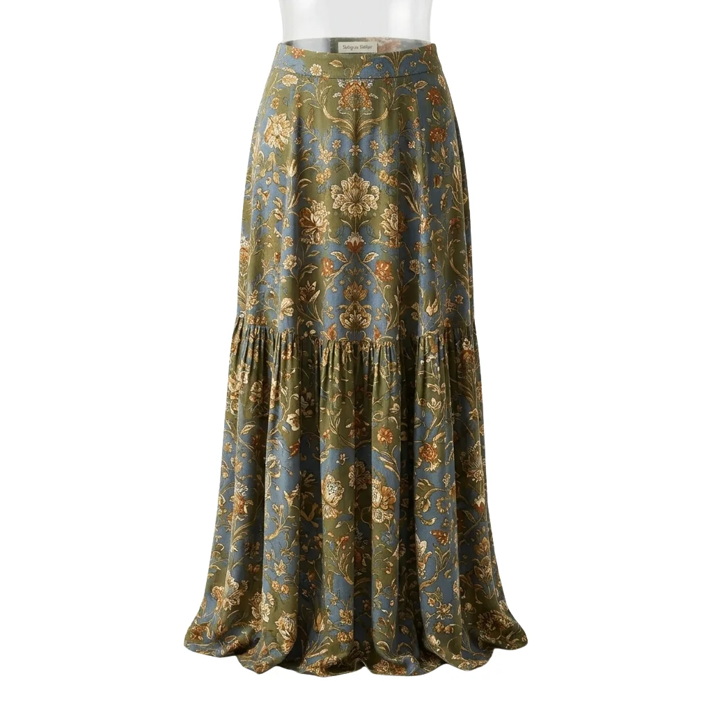 Boho Floral Maxi Skirt