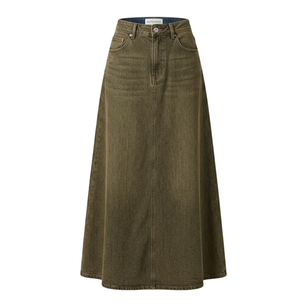 Denim Maxi Skirt