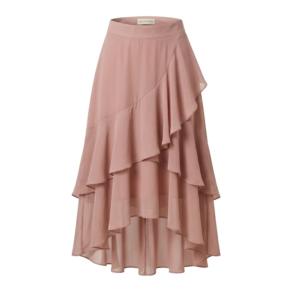 High-Low Ruffle Skirt