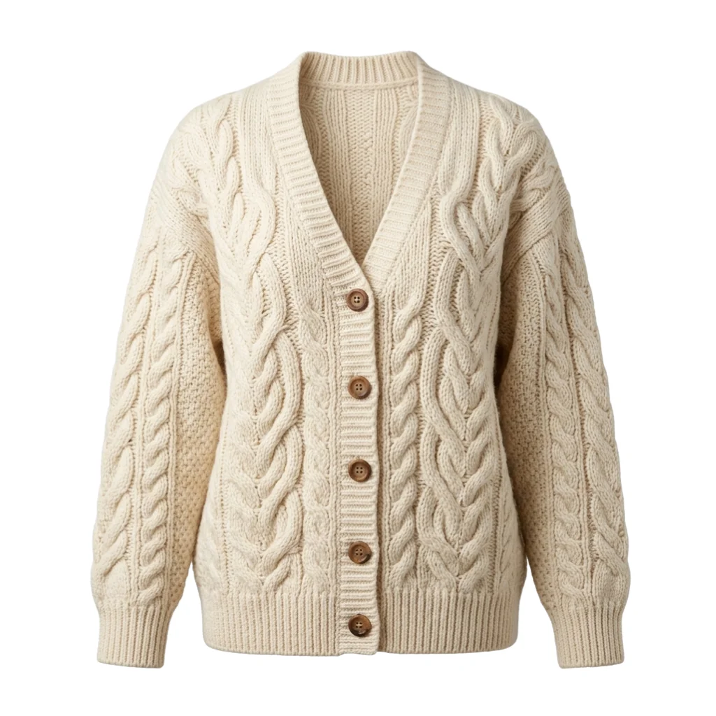 Chunky Cable Knit Cardigan